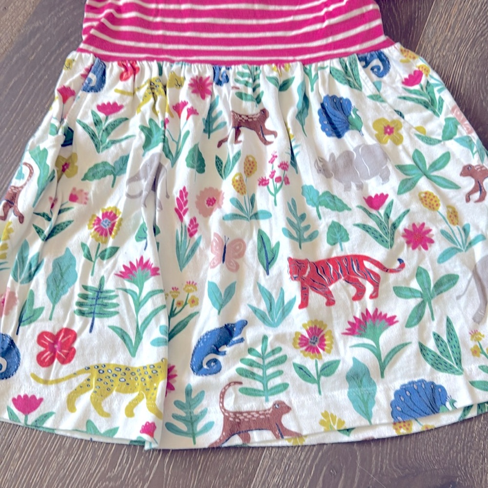 Mini Boden Pink Striped Jungle Dress - Picture 3 of 5